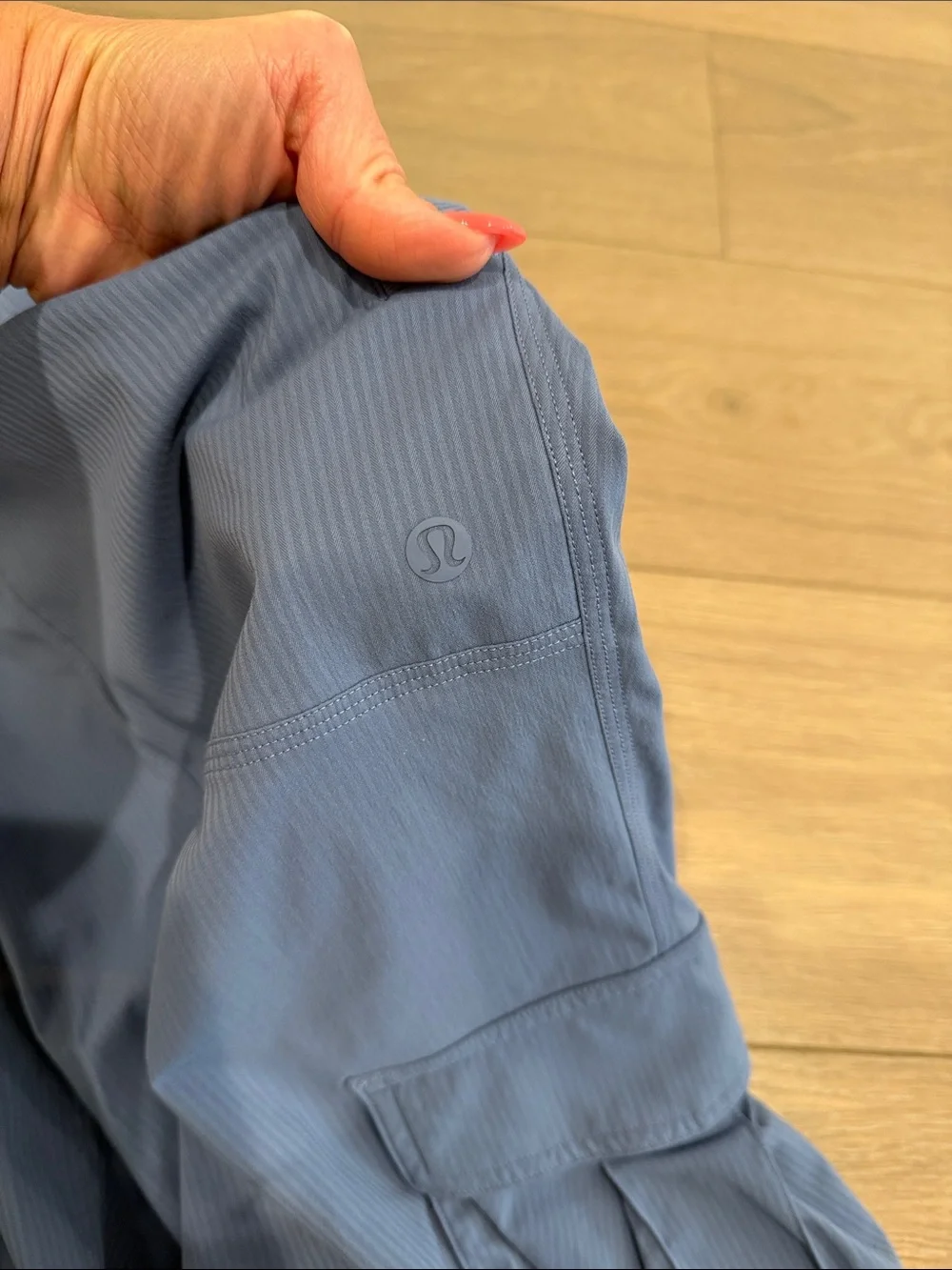 LULULEMON Oasis Blue Dance Studio Relaxed-Fit Mid-Rise Cargo Comfy Pant Size XL